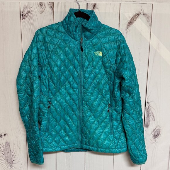 The North Face Women’s ThermoBall Jacket Teal Medium Insulated Lightweight - Picture 1 of 12